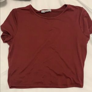 Maroon cropped shirt